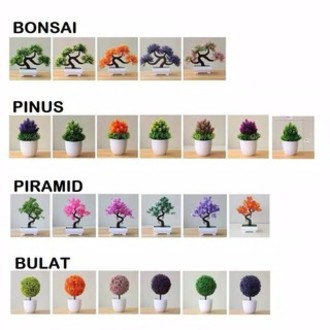 Monsoon - Ornamen Tanaman Pohon Bonsai Artificial Flower Decoration Pot Bunga