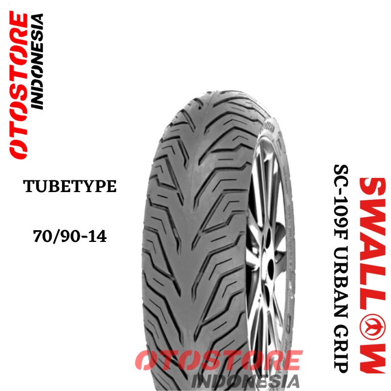 Ban Luar Motor Swallow SC-109f 70/90-14 Ring 14  Tube Type Ban Luar Motor 70 90 ring 14