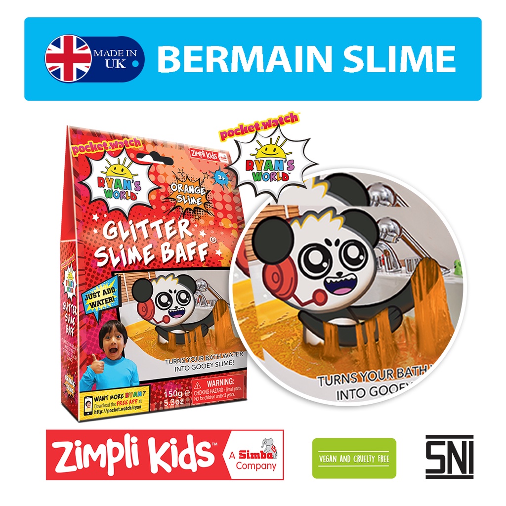 Zimplikids Ryans World Glitter Slime Baff Orange 150gr