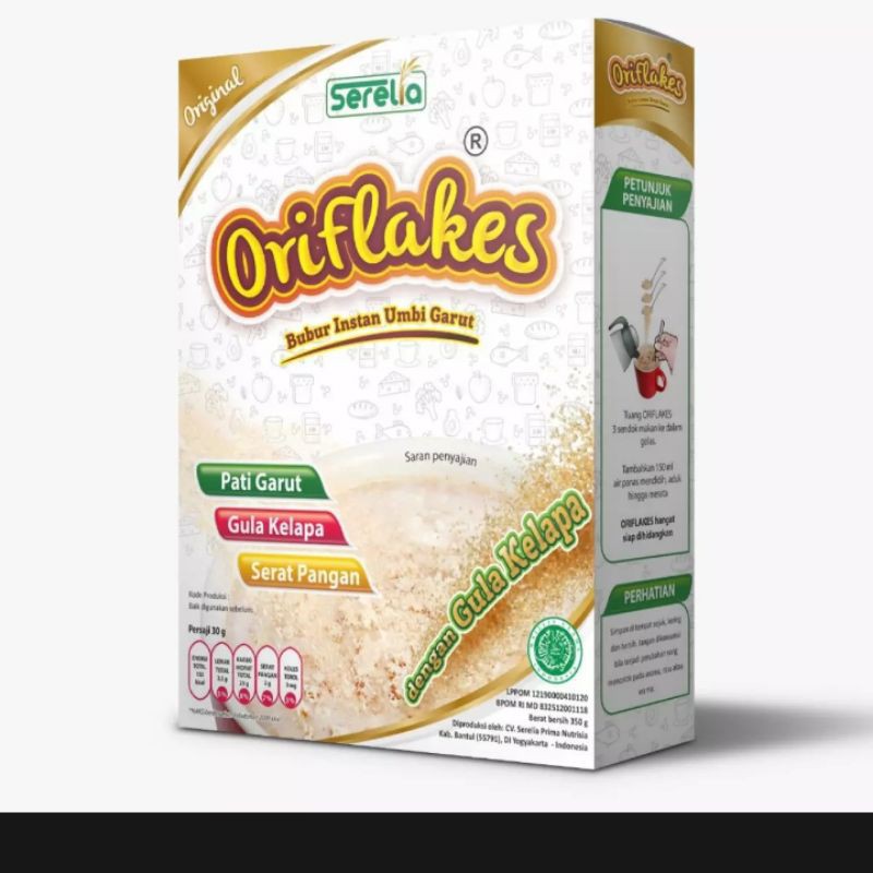 

ORIFLAKES ORIGINAL UMBI GARUT DENGAN GULA KELAPA 900GRAM