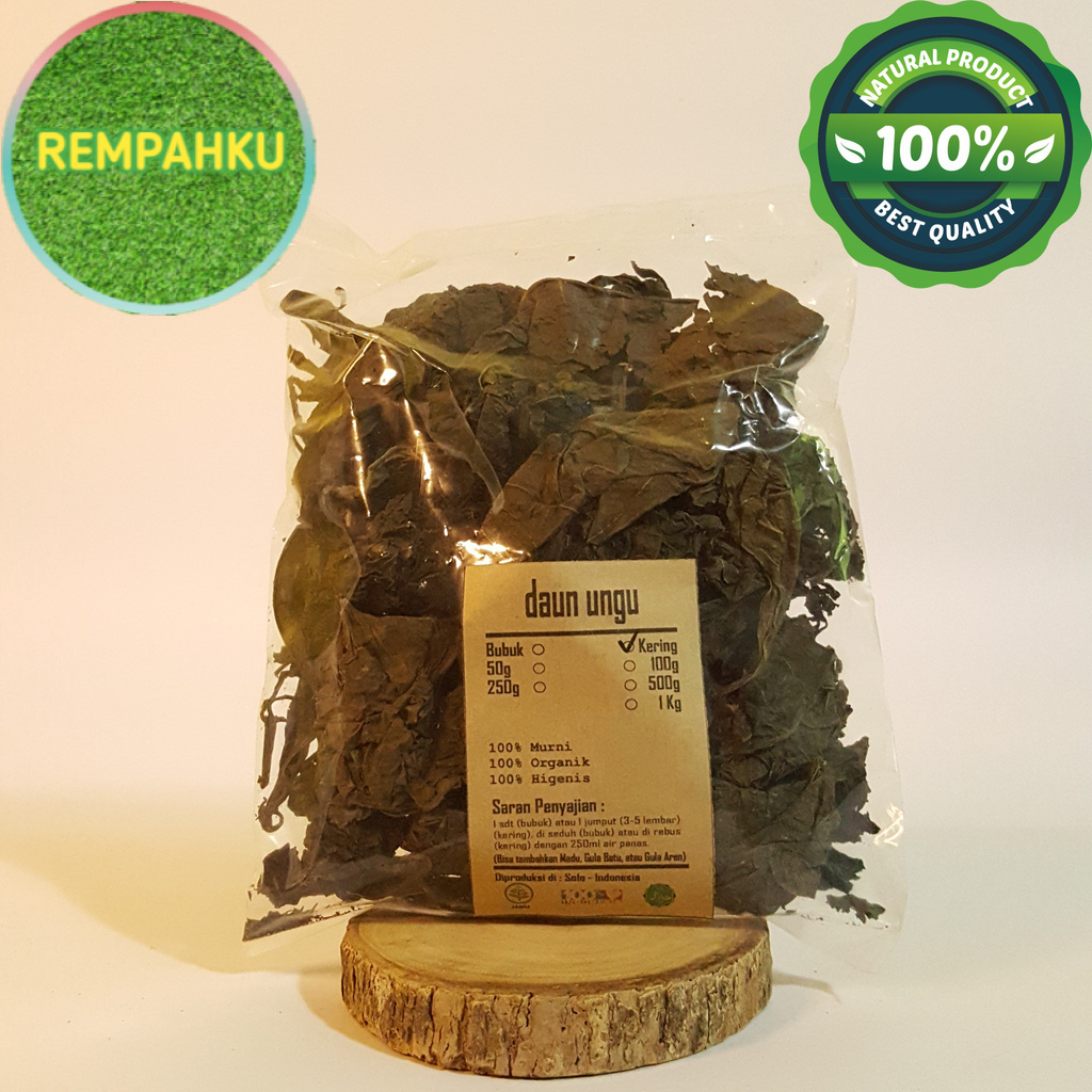 

DAUN UNGU KERING 1000 GRAM / 1 KG - Graptophyllum Pictum - MURNI