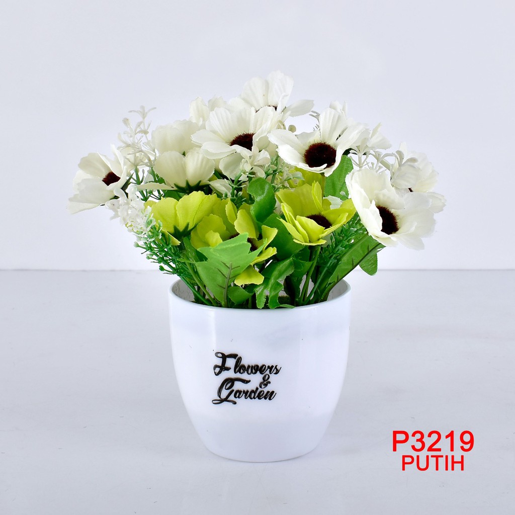 COD/ TL88 TANAMAN BUNGA HIAS POT TANAMAN HIAS DEKORASI RUMAH DAN BUNGA PLASTIK P3219-5