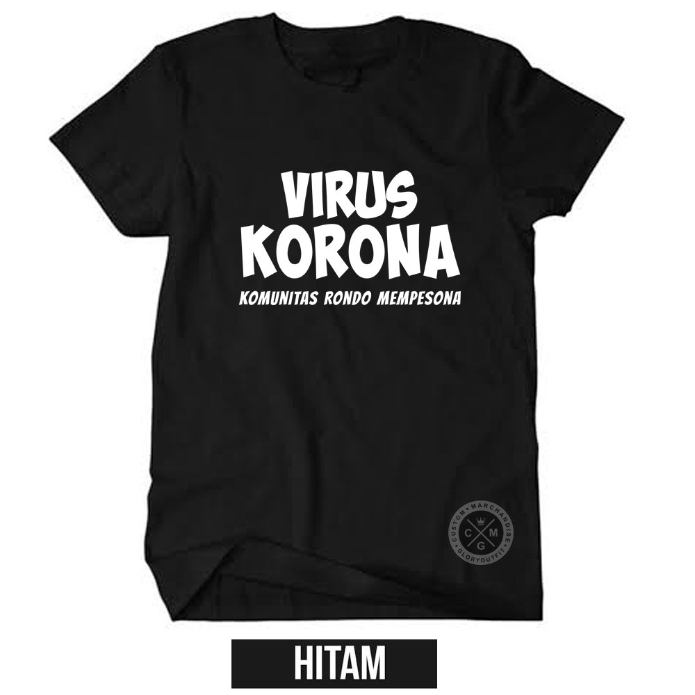 Kaos T Shirt Virus Corona Unisex Cewek Cowok Cotton Carded