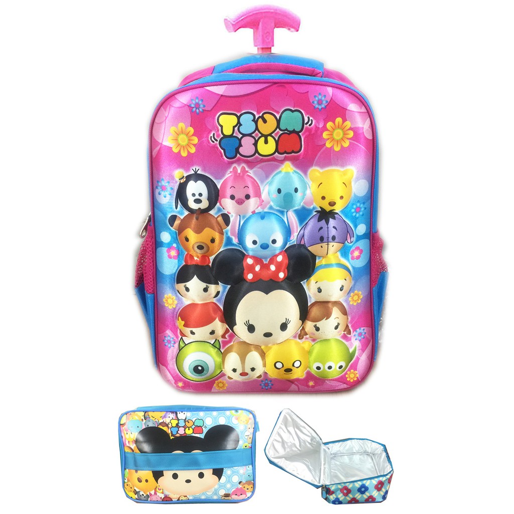 Tas Troley Sekolah Anak SD Tvum embos SD 3D Timbul Hard Cover LB