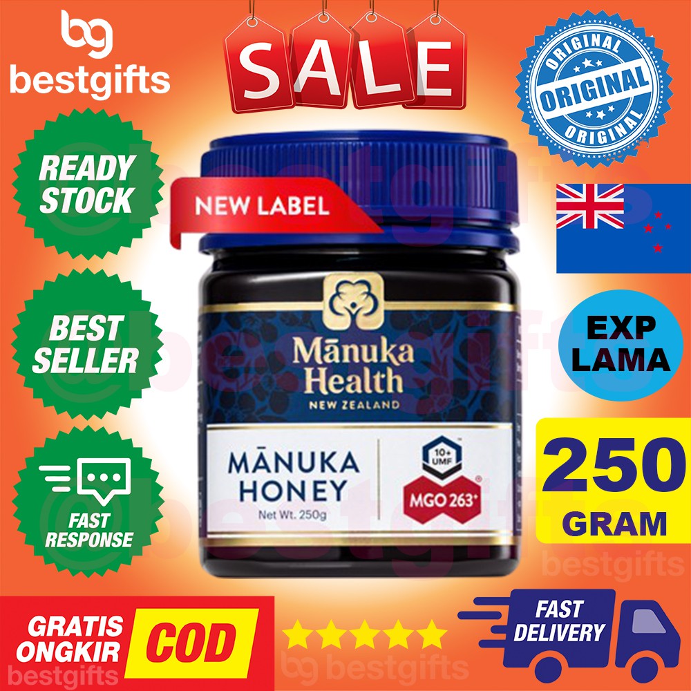 MANUKA HEALTH MADU MANUKA HONEY BLEND MGO250 MGO 250 ANTI BIOTIK BAKTERI DAYA TAHAN TUBUH 250 GRAM