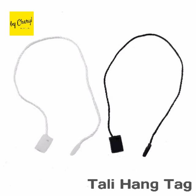 Tali Hang Tag / hang tag Loop Pin hitam/putih