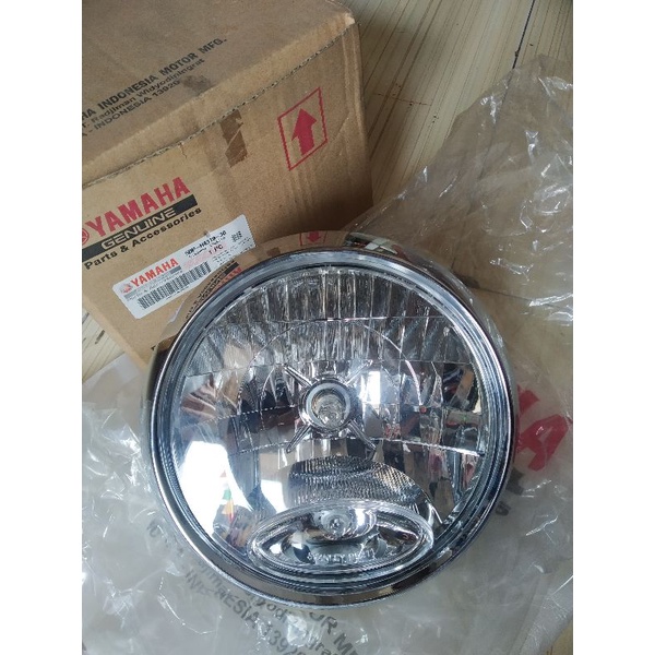 Lampu depan Reflektor Headlamp Bulat Assy Rxking Rx king New Peredam Scorpio z Original