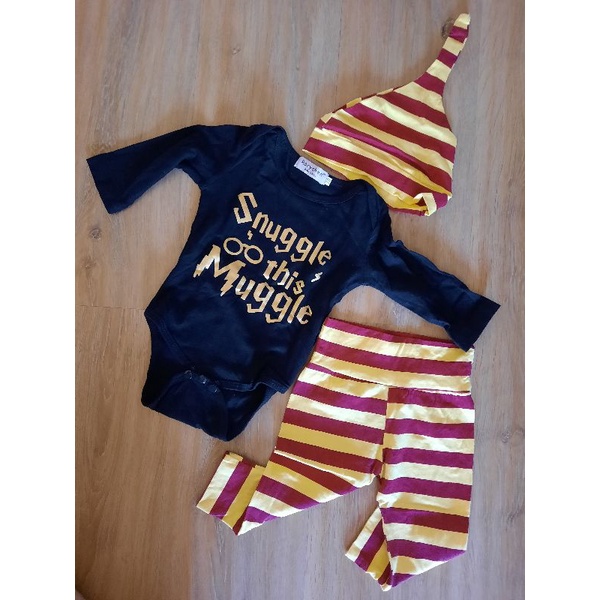kostum halloween babby harry potter set 3 jumper romper