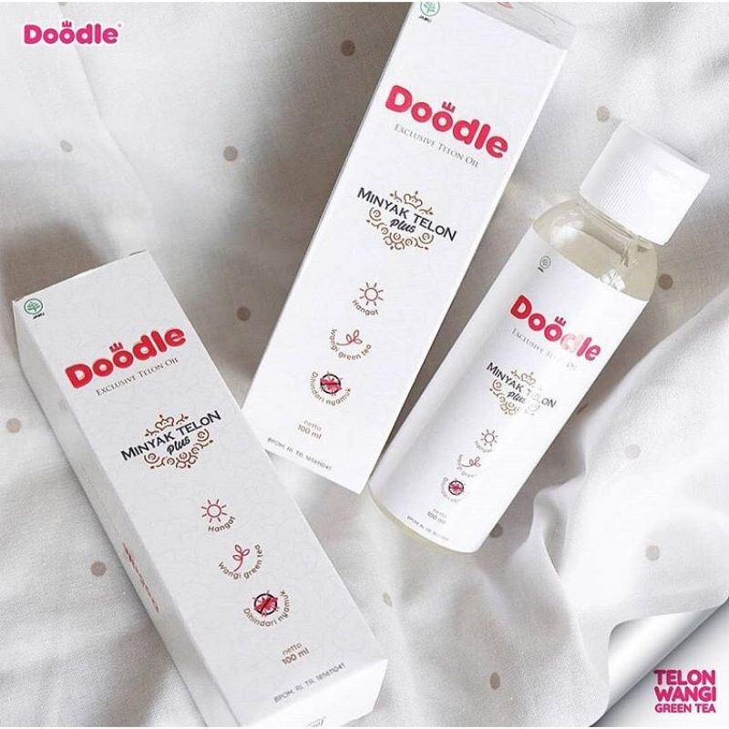 Doodle Exclusive Green Tea 100ml Minyak Telon My Baby Travel Size Telon Oil Penghangat Tubuh Anti Nyamuk Bayi Baby Spa Doodle minyak telon Exclusive telon oil aroma green tea Doodle Minyak Telon 100ml / 60ml