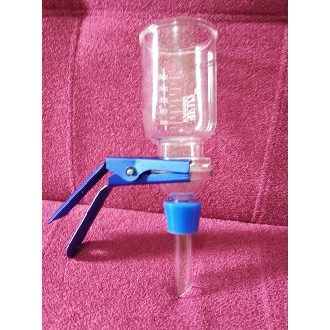 Vacuum Filtration Set 3 IN 1 Glass Funnel Clamp and Filter Head Rubber
