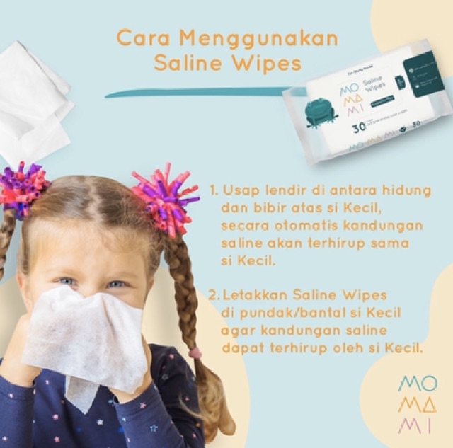 Momami Saline Wipes 30/Tisu basah/Baby wipes/tisu basah bayi