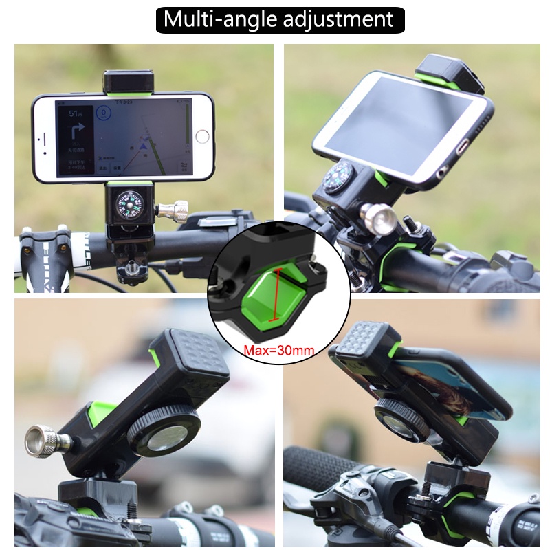 Phone Holder HP Stang Sepeda Motor Handphone Grip Kompas 360°