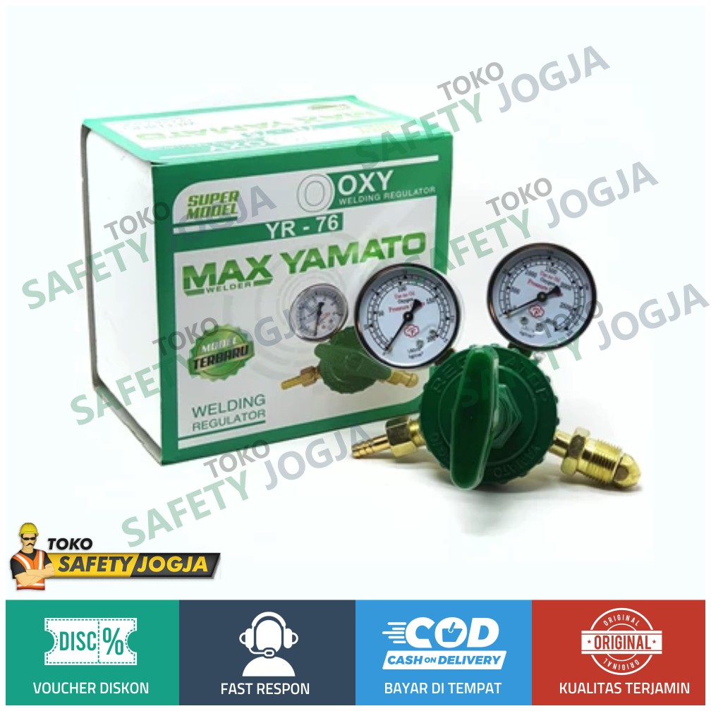 Regulator Las Oksigen Max Yamato Tabung Gas Oxygen Welding ORIGINAL