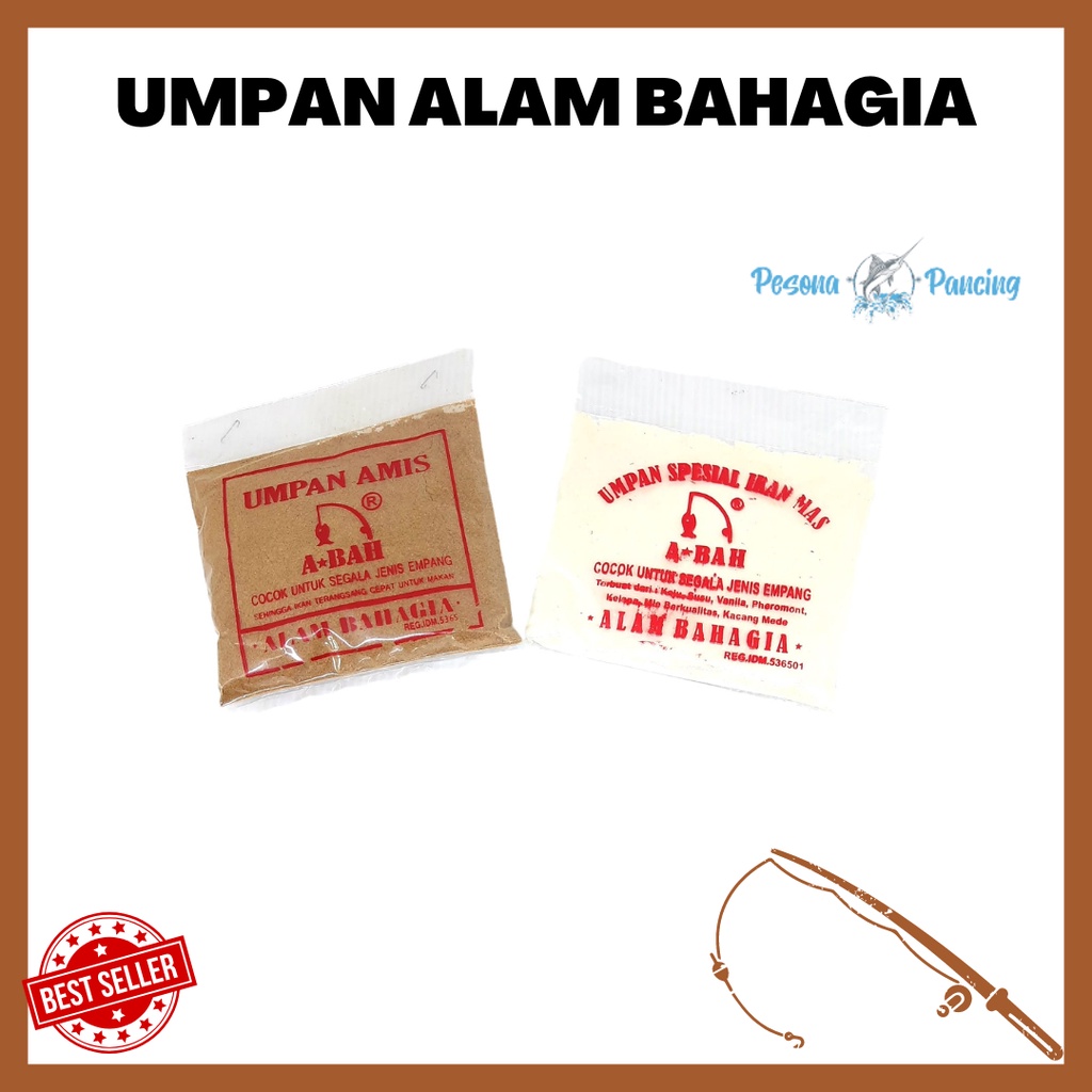 Umpan Pancing A-BAH ALAM BAHAGIA COKLAT &amp; PUTIH