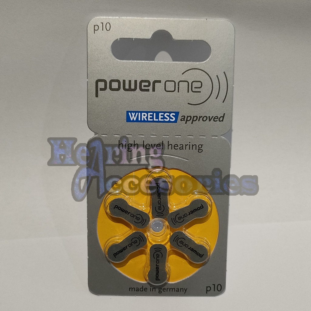 Baterai Alat Bantu Dengar Hearing Aid Battery PowerOne 10 (P10) Mercury-Free