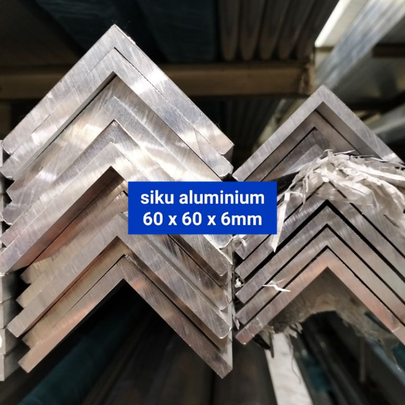 Siku Aluminium 60 x 60 x 6mm / siku alumunium harga per 10cm