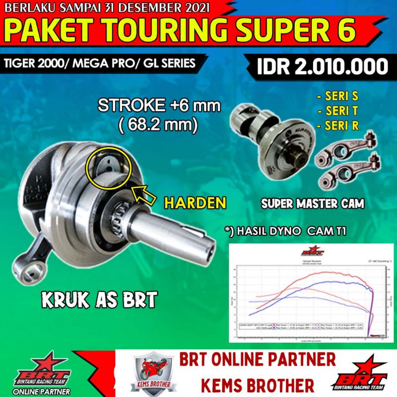 PAKET BRT TIGER TOURING SUPER 6