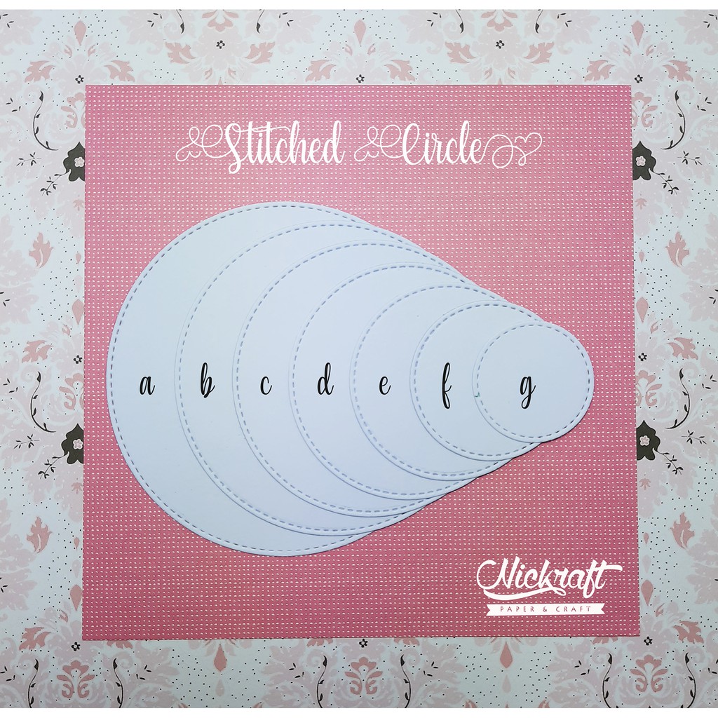 

STITCHED CIRCLE - Bahan Scrapbook Journaling Kartu Ucapan Lingkaran Prakarya Kertas