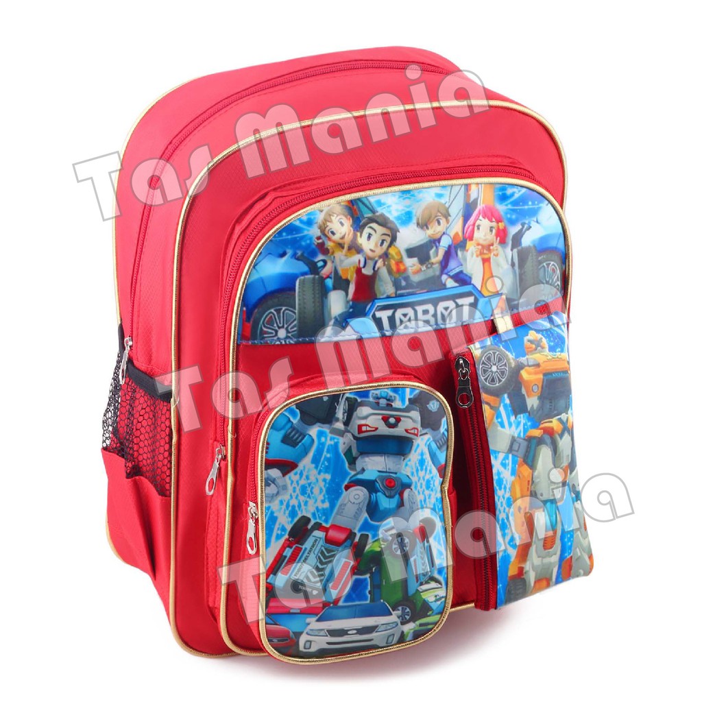 PTS -Ransel Sekolah Anak Cowo / Laki Laki Karakter Kartun - SUPER MAGIC + FREE Lunchbox .PT