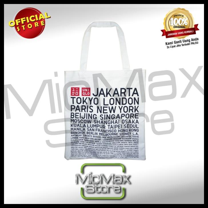 Tas Belanja Tote Bag Shopping Bag Uniqlo Canvas