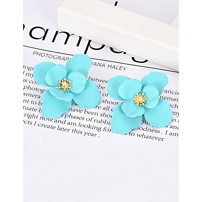 LRC Anting Tusuk Fashion Alloy Flower Earrings F4102X