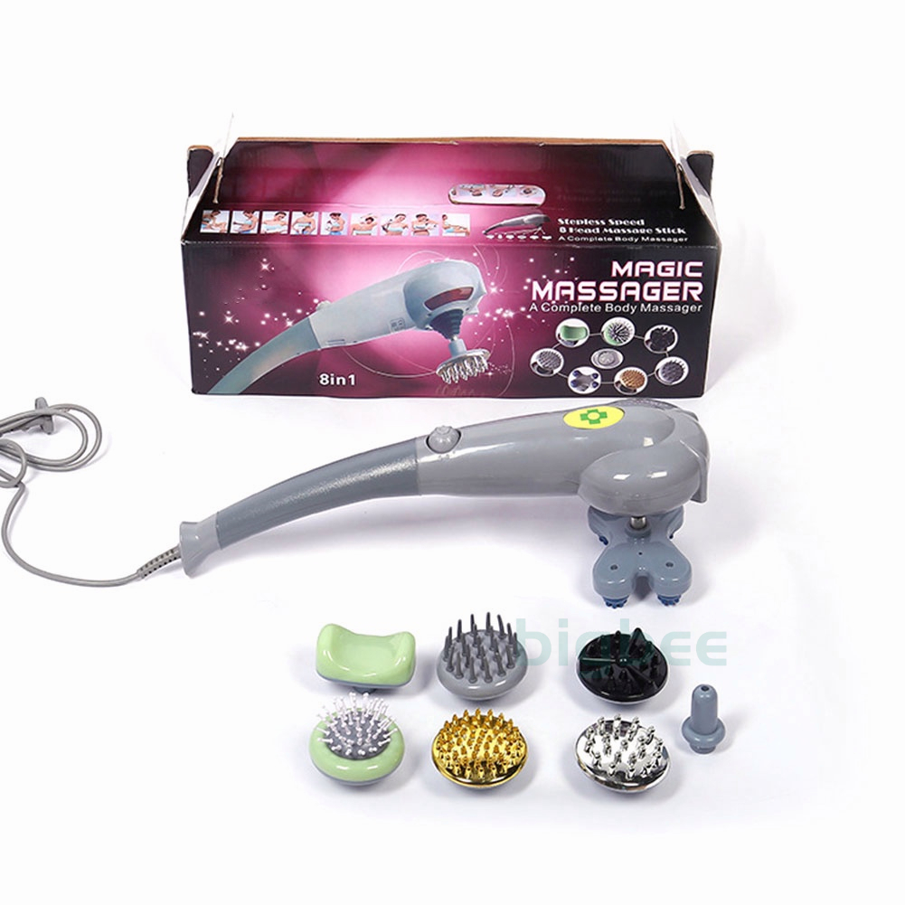 (Dalam stok) Alat pijat elektrik magic massager 8 in 1 serbaguna alat pijat punggung model besar