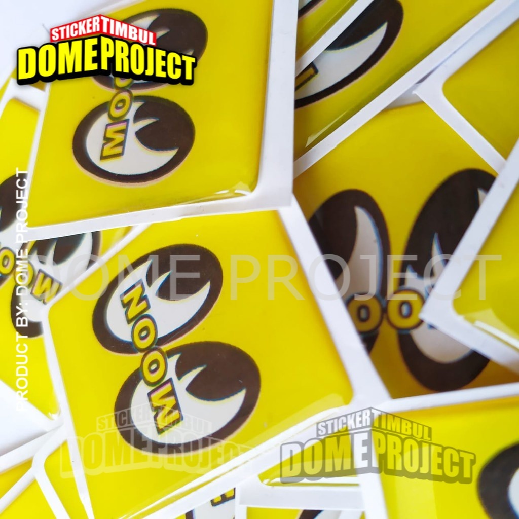 MOONEYES KUNING KOTAK EMBLEM DASI VESPA PIAGGIO STIKER LENTUR STIKER BODY MOTOR AKSESORIES VESPA