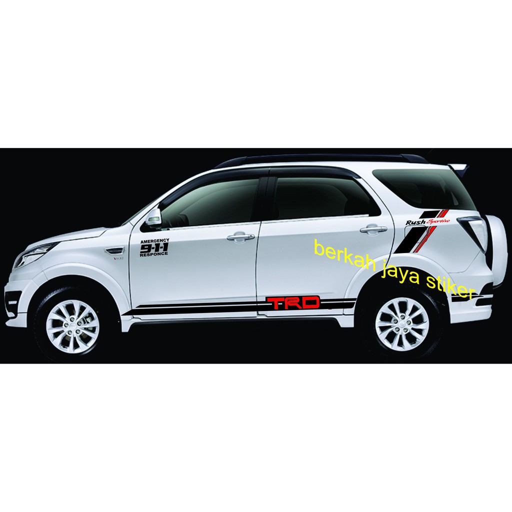 Stiker mobil tereos rush stiker cutting mobil Daihatsu tereos Toyota rush keren