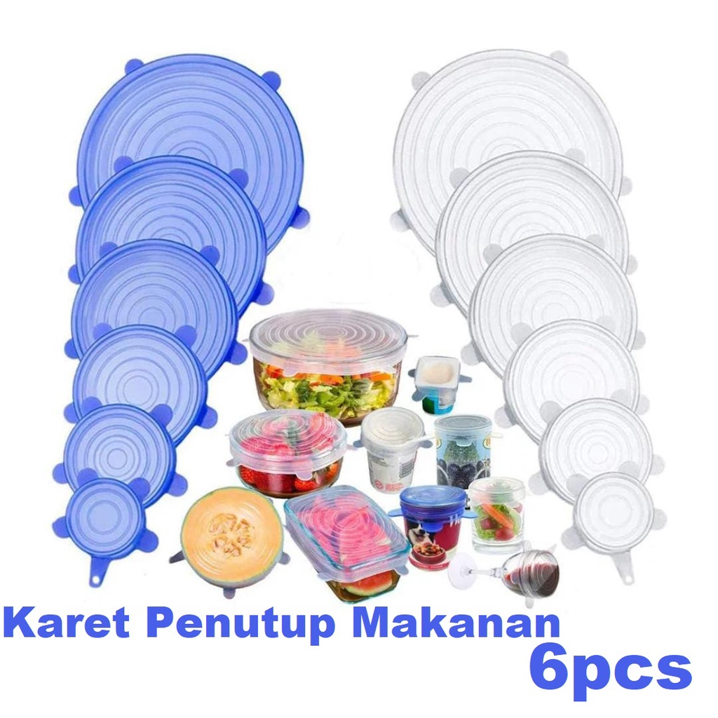 Penutup Makanan Buah / Karet Pembungkus Makanan  / Penutup Elastis Silikon