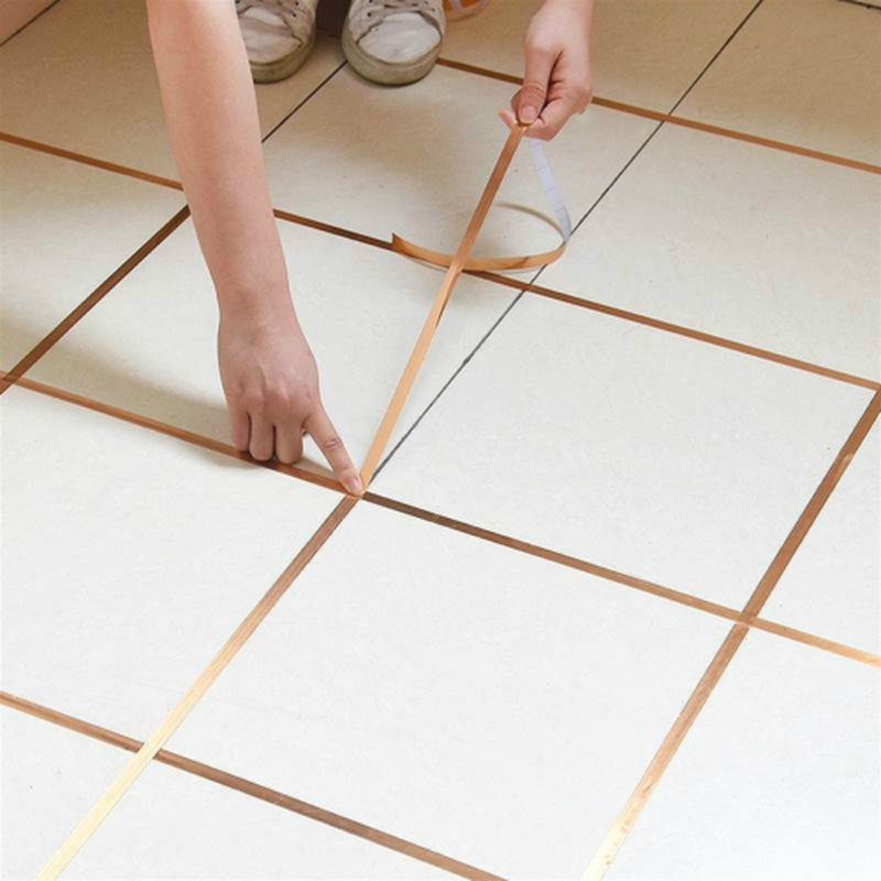 50 M/ Roll Ceramic Tile Mildewproof Gap Tape/ DIY Self-adhesive Waterproof Sealing Tile Gap Stickers/ Bathroom Home Floor Line Decal Decoration