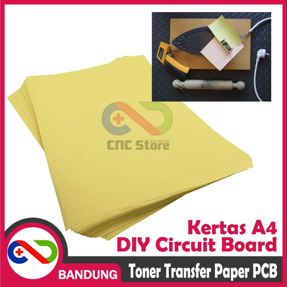 DIY KERTAS THERMAL TRANSFER PCB A4 KUNING LASER TONER