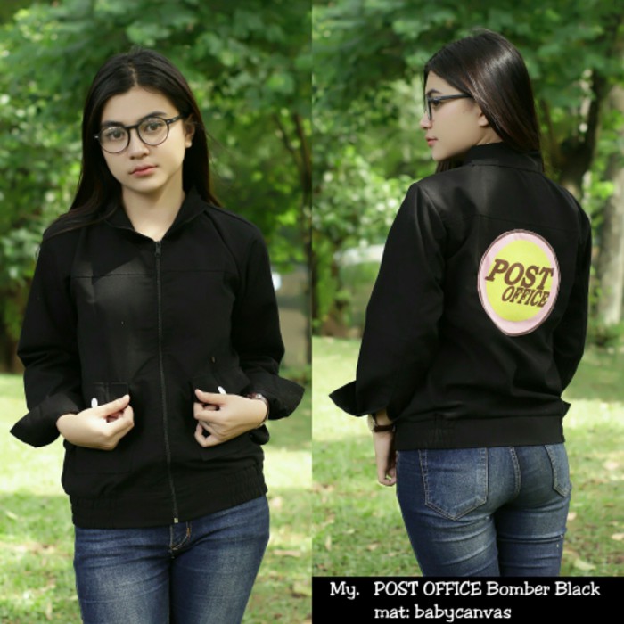 

( TERMURAH ) POST BOMBER BLACK BAHAN CANVAS SUPER