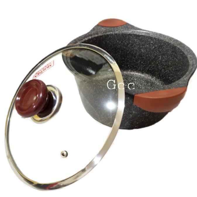 Trendi Panci Sup Anti Lengket Marbel Granit/Keramik Germany Wok Pan 20Cm Promo