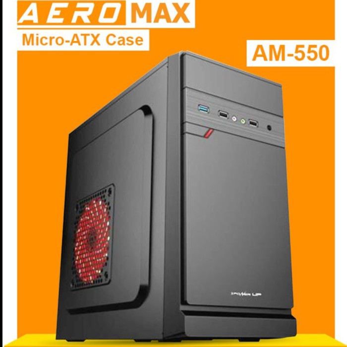 Casing Power Up Micro ATX AEROMAX With PSU 500w resmi