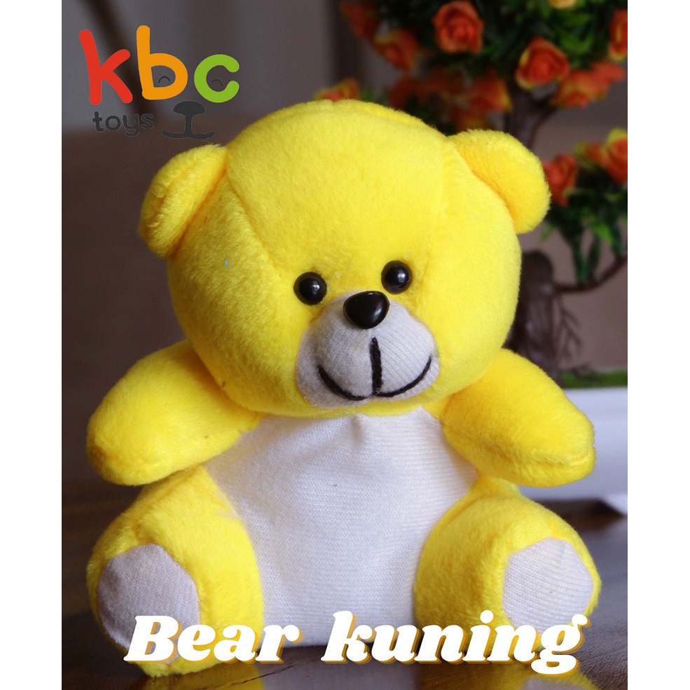 Boneka Capit Teddy Bear Kuning Murah Ukuran 15 CM murah untuk buket wisuda / boneka mini / boneka bu