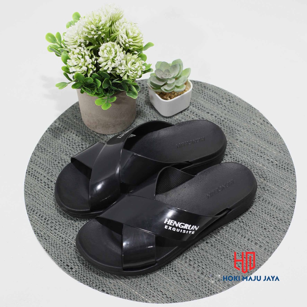 Sandal wanita tali silang minimalis slip on ringan HENGRUN 36 - 40