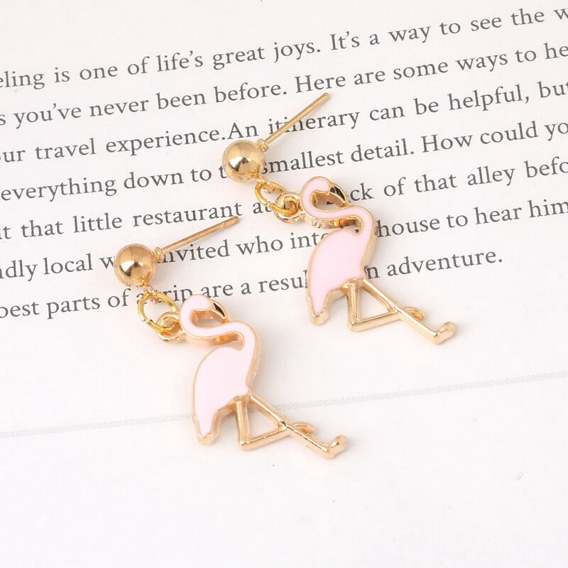 Dripping Alloy Pendant Ribbon Style/Moon Flamingo Enamel Charm Pendant For DIY Jewelry Findings Necklace Bracelet Earring Making