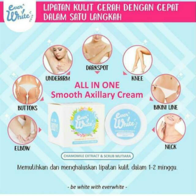 EVERWHITE SMOOTH AXILLARY CREAM EVERWHITE BLUE - PEMUTIH KETIAK - SELANGKANGAN