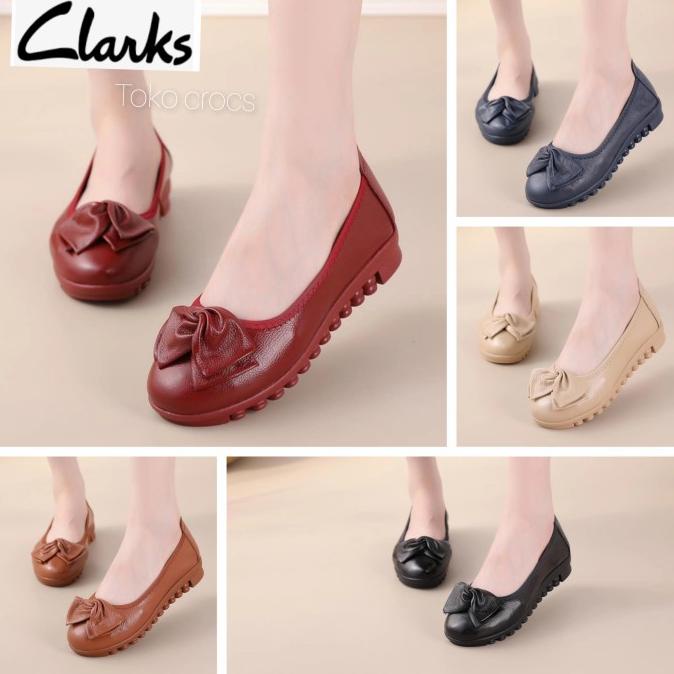 New Sepatu Clarks wanita Radial/Clarks radial ulir/Clarks flat