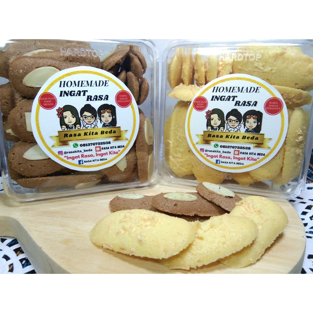 

KUE KERING LIDAH KUCING COKLAT ALMOND KEJU RENYAH - RASA KITA BEDA