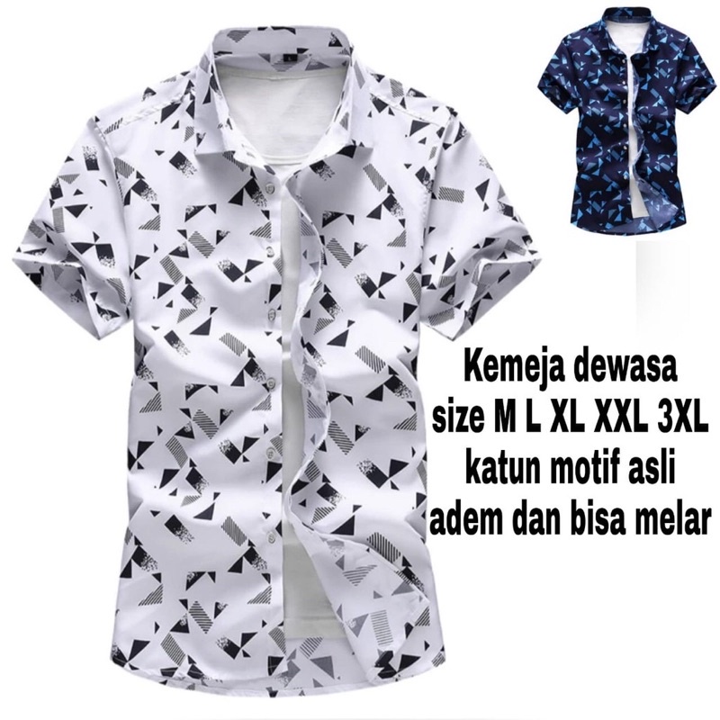 KEMEJA PRIA DEWASA MOTIF ABSTRAK