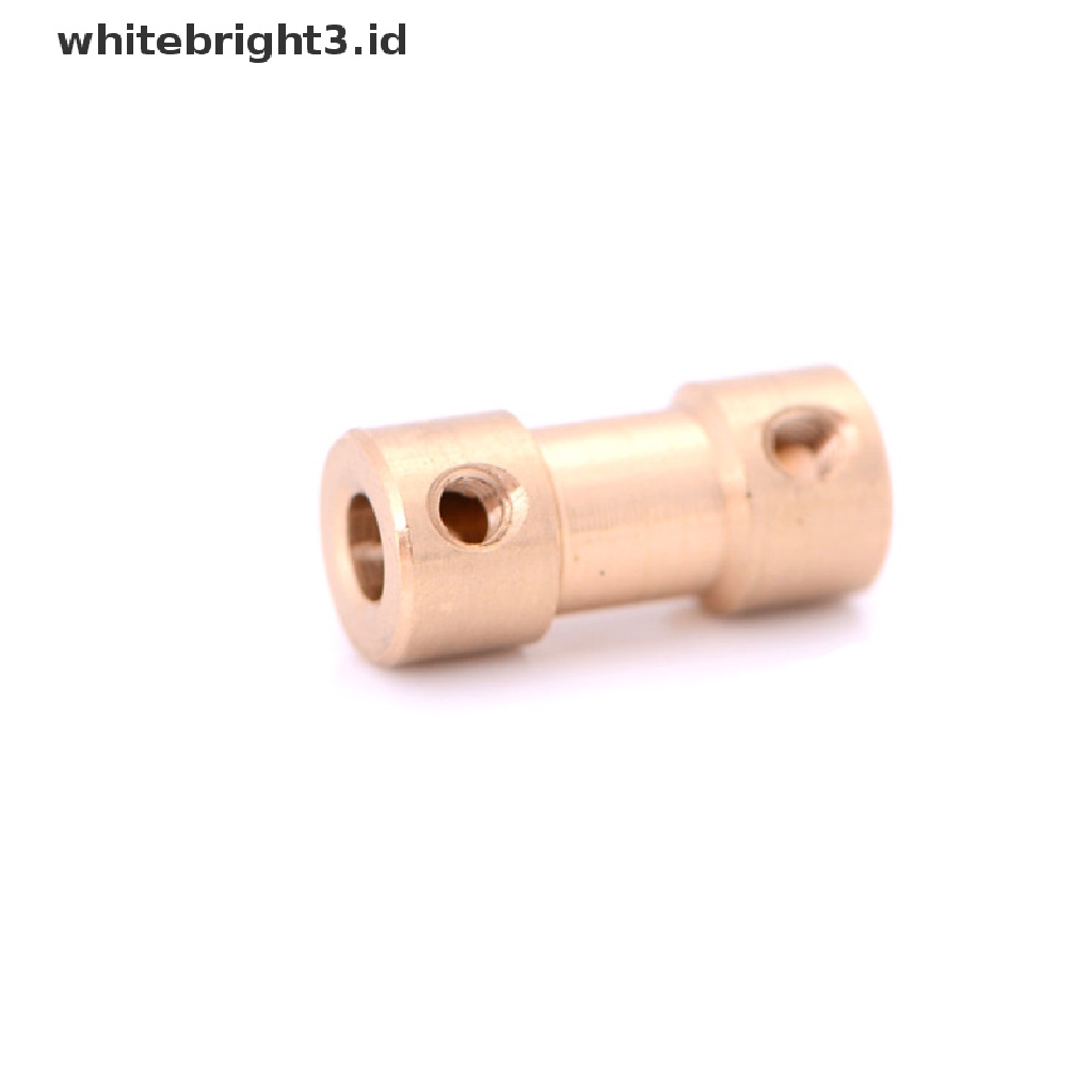 (whitebright3.id) Adaptor Konektor Kopling Shaft Motor Bahan Tembaga Ukuran 2 / 3 / 3.17 / 4 / 5mm