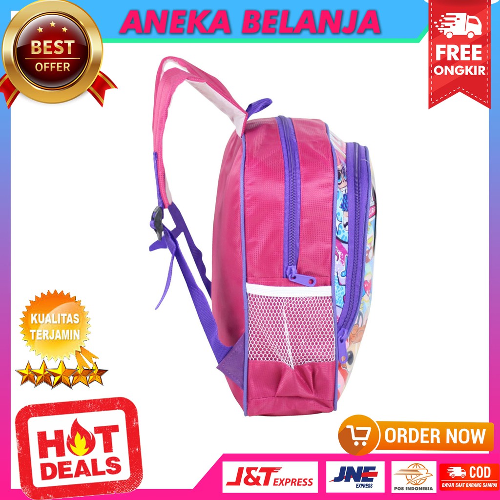 New Arrival Tas Punggung Mika Khusus Anak Cewek Gambar Kartun LOL Pink Kece Terbaru Kekinian Stylish