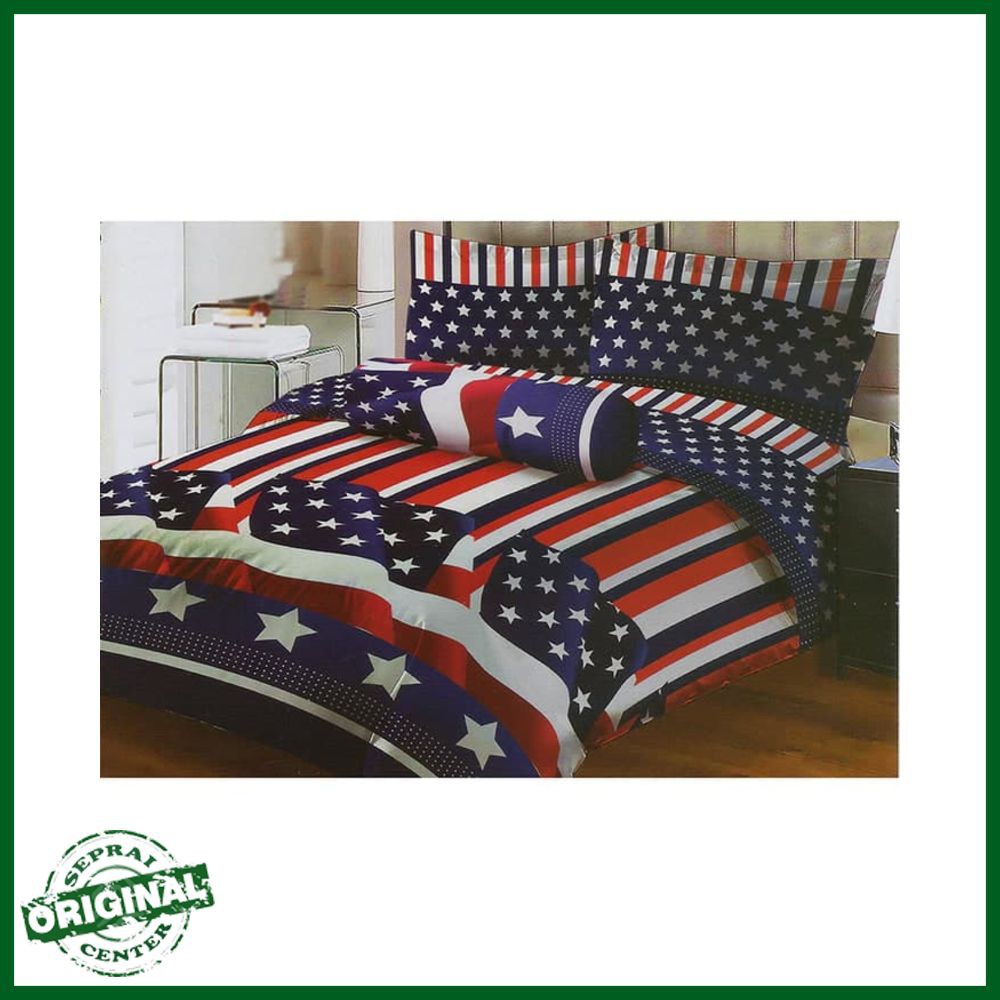 SEPREI LADY ROSE / SPREI LADY ROSE USA No.2 QUEEN 160 SEPRAI BENDERA AMERIKA FLAG BINTANG