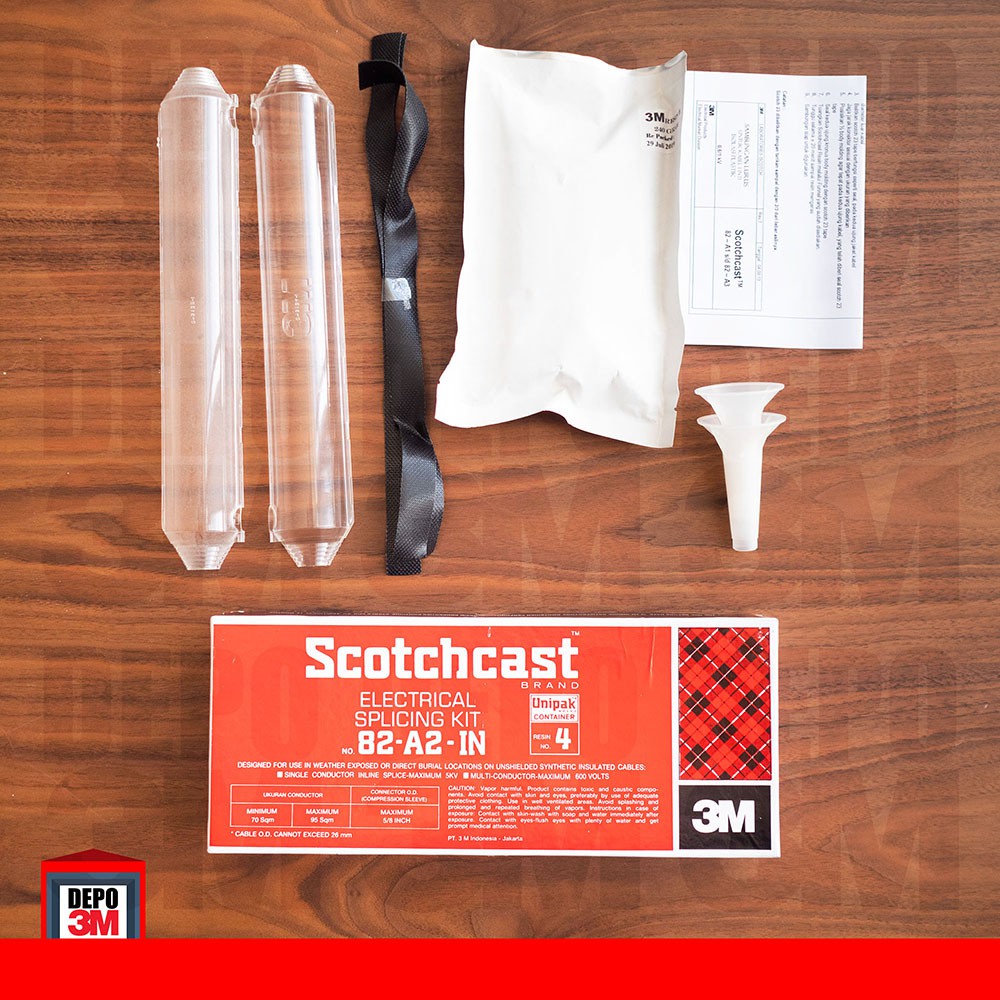 3M 82-A2 Scotchcast Penyambung Kabel Pengecor Power Cable Splice Kit Splicing Kit Jointing Kit