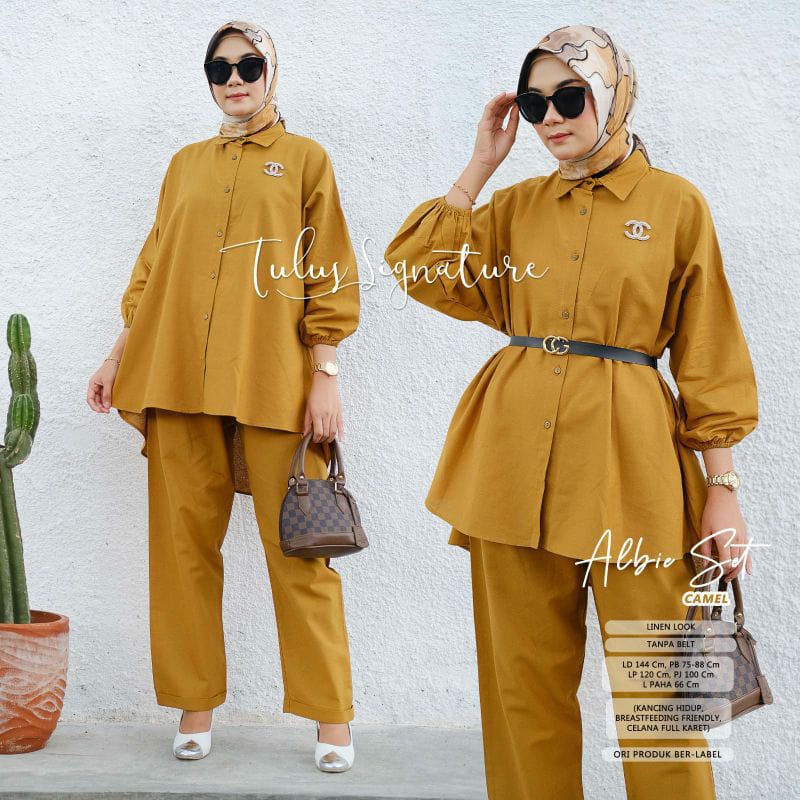 Albie set wanita polos by tulus signature