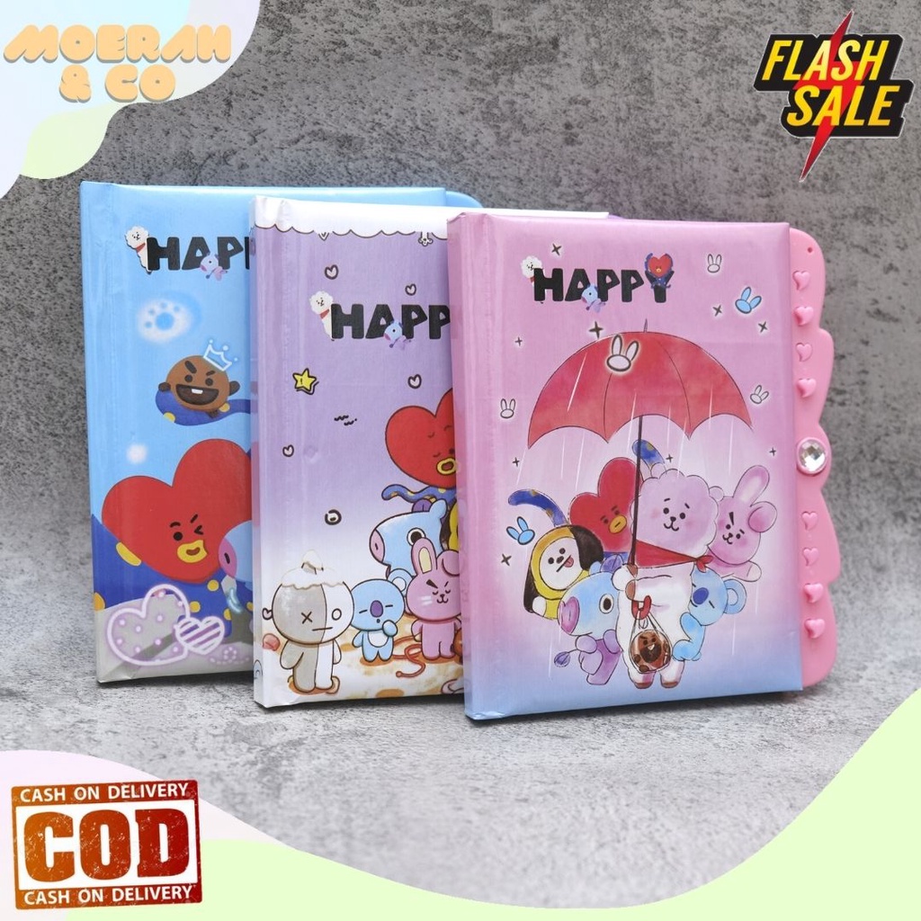 BUKU BT21 NOTEBOOK KODE BT21 BUKU DIARI BT21 BUKU CATATAN HARIAN KODE BT21