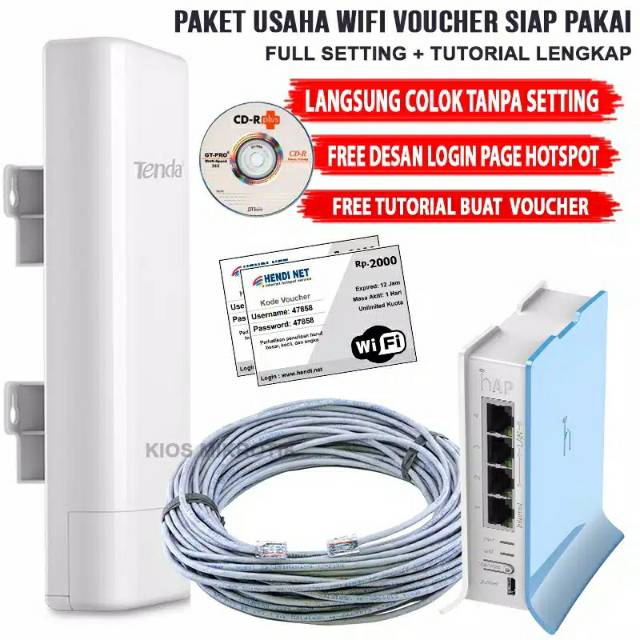 Mikrotik paket siap pakai / vocer wifi AP OUTDOOR