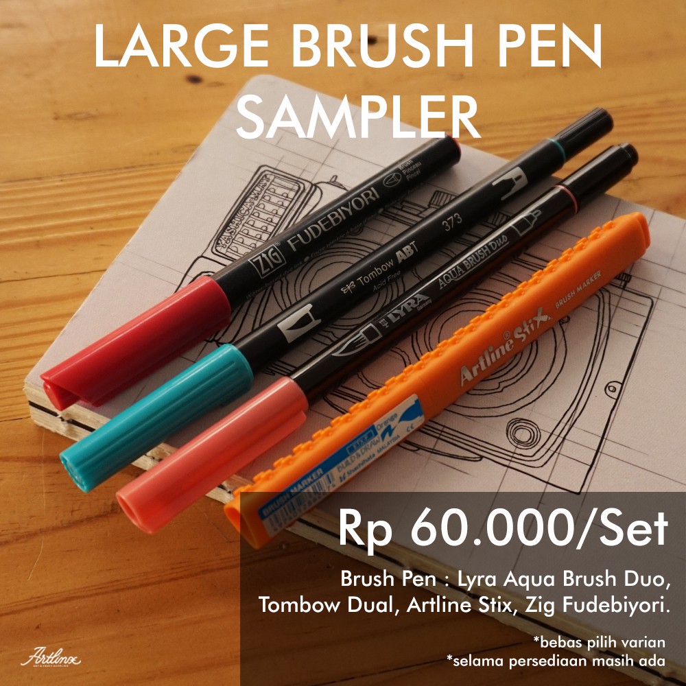 

(PAKET HEMAT) Large Brush Pen Sampler