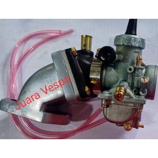] Intake Manipol Vespa Model Kodok Set Carburator Karbu PE 28